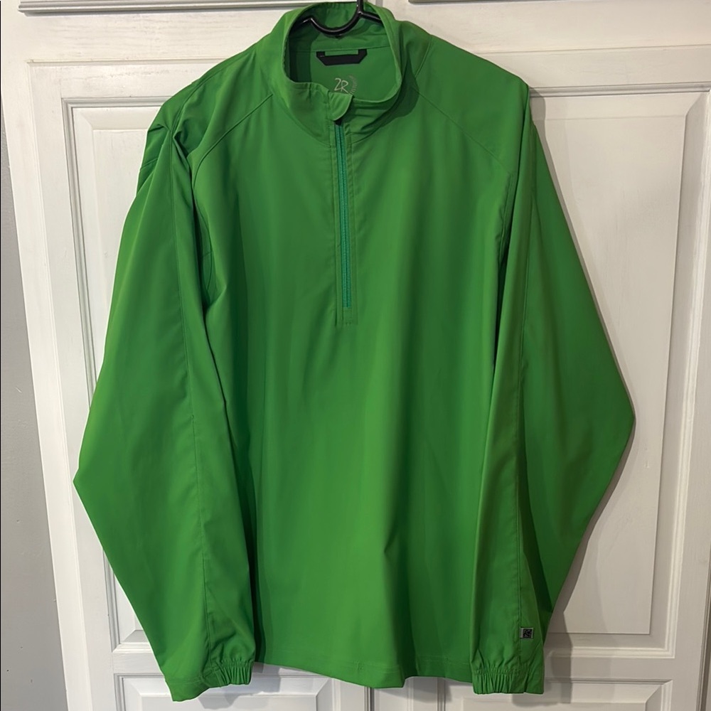 ZT Zero Restriction Golf Brand Green Lightweight Windbreaker Jacket large